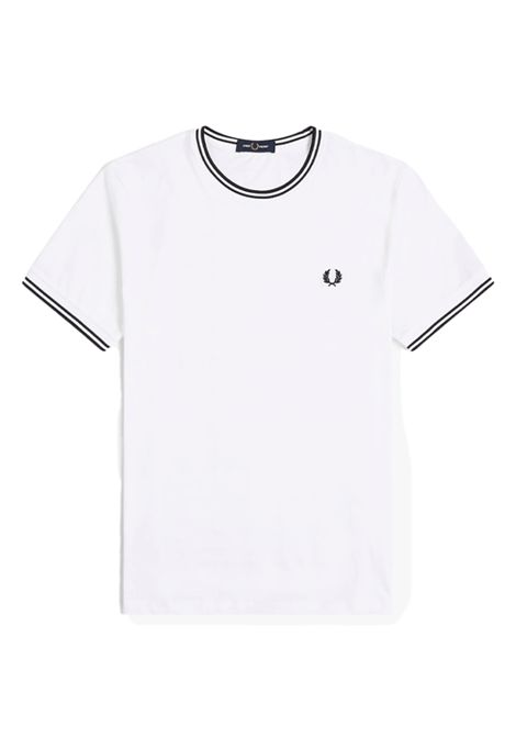 Fred Perry Twin Tipped Tee White Men FRED PERRY | T-shirt | M1588V-100
